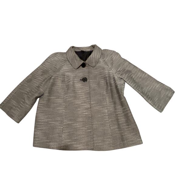 Christopher & Banks Women's Size XL Black & White Tweed Jacket/Blazer - Picture 2 of 8